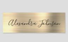 Add on Gold metal name plate