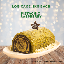 Festive Log Cake (1kg) - Pistachio Raspberry / Royal Chocolate - Christmas Festive Menu