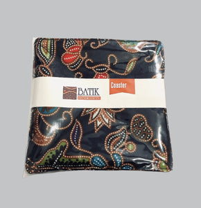 Batik Coaster made with blue batik cloth in 2pc per pack