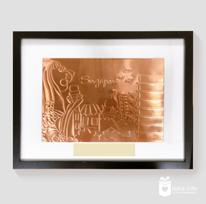 Handcrafted Copper Tooling Plaque A3 (CP05C-Singapore Iconic)