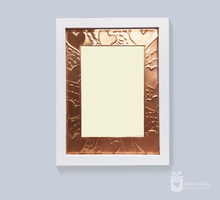 Handcrafted Copper Tooling Plaque A4 (CP04D-Hearts)