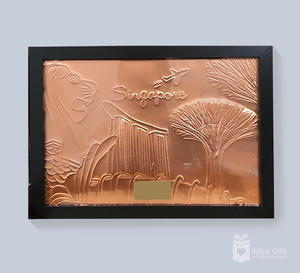 Handcrafted Copper Tooling Plaque A4 (CP03A-Singapore MBS)