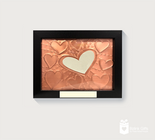 Handcrafted Copper Tooling Plaque A5 (CP01A-Hearts)
