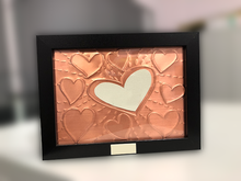 Handcrafted Copper Tooling Plaque A5 (CP01A-Hearts)