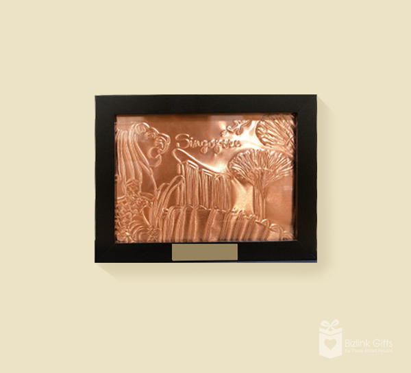 Handcrafted Copper Tooling Plaque A5 (CP01D-SG Iconic Building)