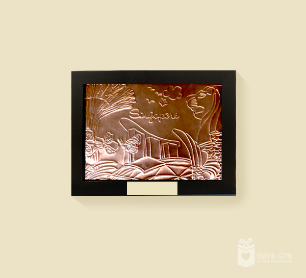 Handcrafted Copper Tooling Plaque A5 (CP01E-SG Iconic Building)